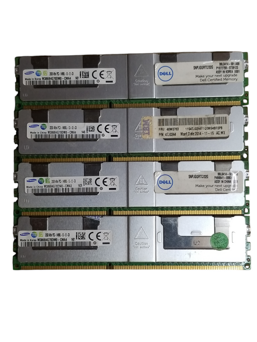 Lot of 4 - 32GB 4Rx4 PC3- 14900L - 13-12 -CO Server RAM