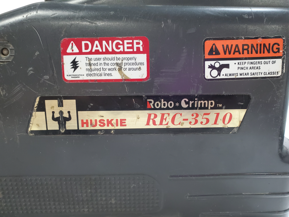 Huskie REC-3510 Battery Hydraulic 12 Ton Crimper w/ Battery *READ*