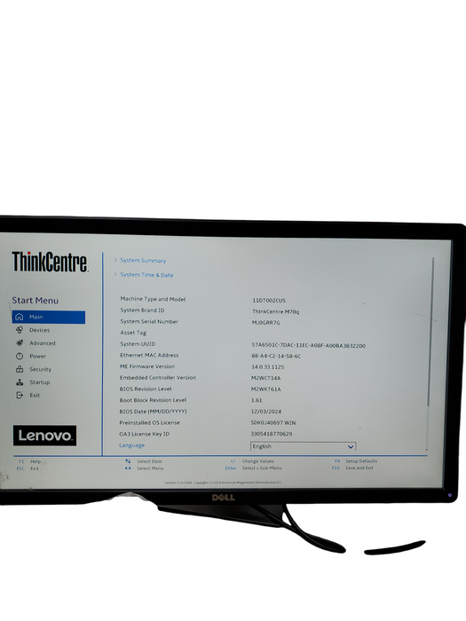 Lenovo ThinkCentre M70q Gen 2 Core i5-10400T 2.00 GHz 8GB DDR4 NO-HDD/SSD