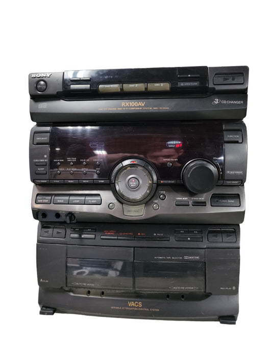 Vintage SONY HCD-RX100av HIFI MINI SYSTEM | Pair of SS-D8900V Speakers  8 OMS