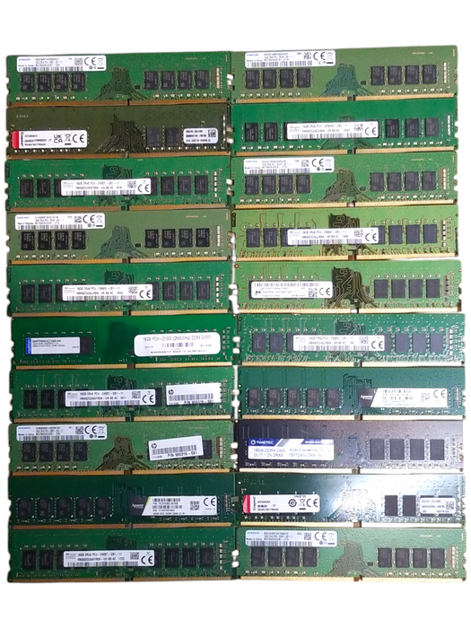 Lot of 40x, Assorted 16GB DDR4 Desktop RAM