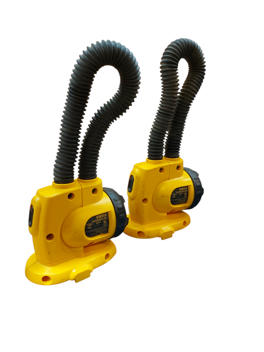 Lot 2x DeWalt DW919 18V Flexible Neck Rechargeable Work Light Yellow Type 1