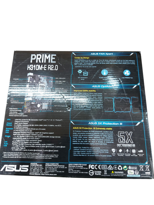 ASUS PRIME H310M-E R2.0 / PRIME H310M-D R2.0 LGA 1151 Desktop Motherboard