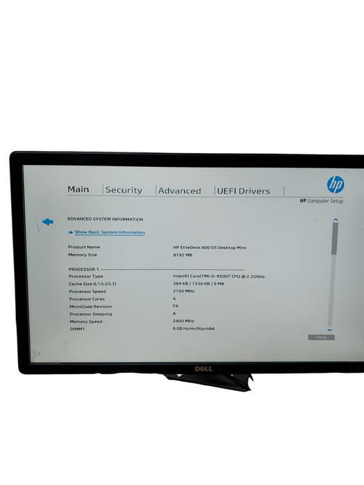 HP EliteDesk 800 G5 Mini Core i5-9500T 8GB DDR4 NO-HDD/SSD