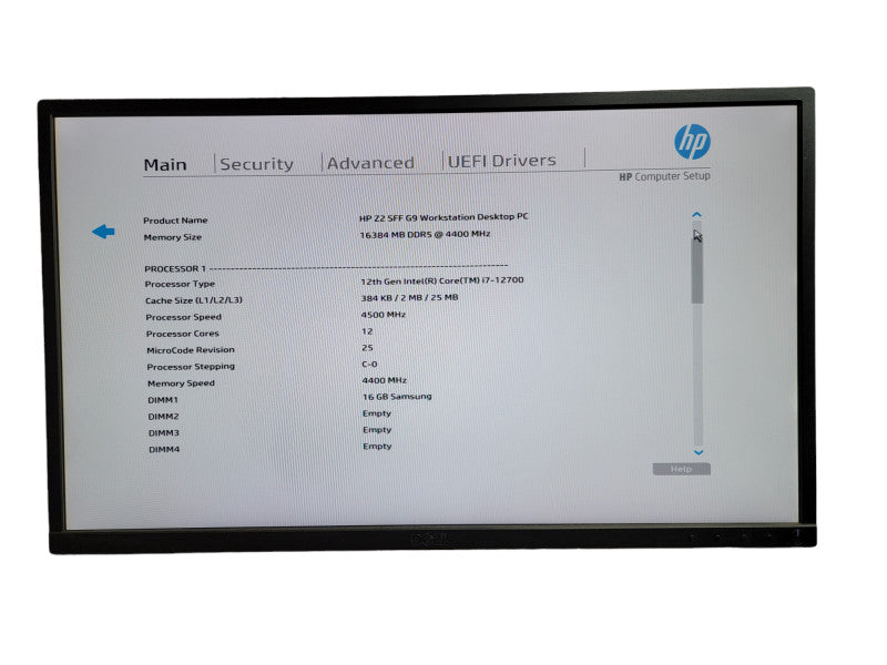 HP Z2 G9 Workstation 12th Gen Core i7 - 12700 16GB DDR5 @ 4400MHz Î¸