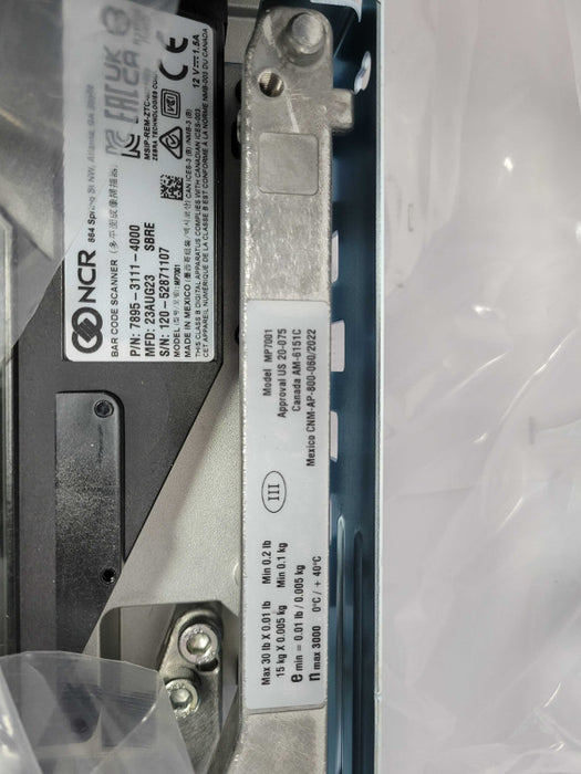 Open-Box NCR Scanner Single interval scale 7895-3111-4000, READ _
