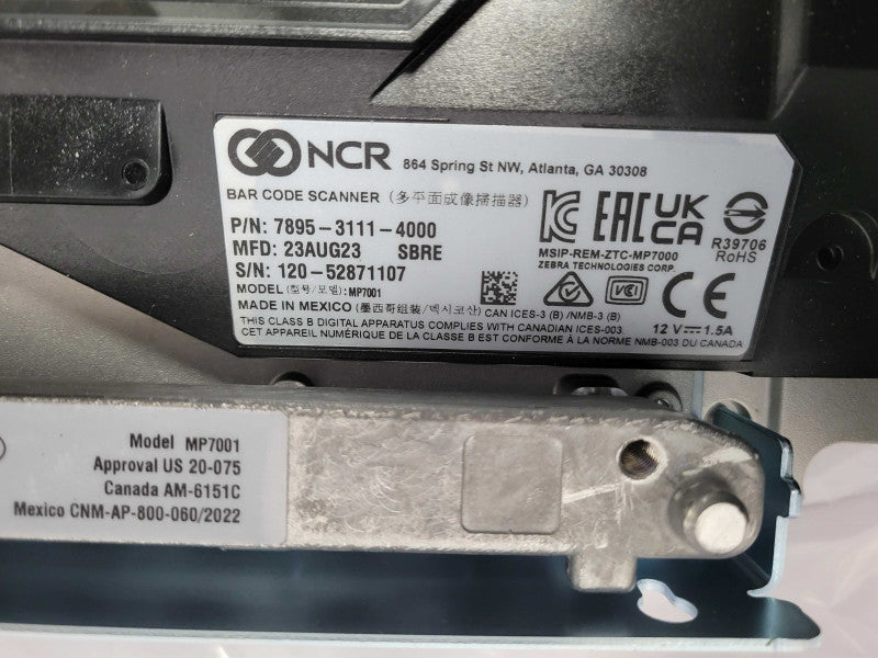 Open-Box NCR Scanner Single interval scale 7895-3111-4000, READ _