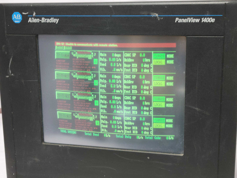 Allen Bradley PanelView 1400e trminal 2711E-T14C6, READ _