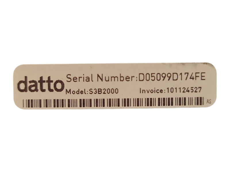 Datto S3B2000 4 Bay 3.5\\" NAS Intel Xeon D-1521 2.4GHz, 64GB DDR4, No HDD