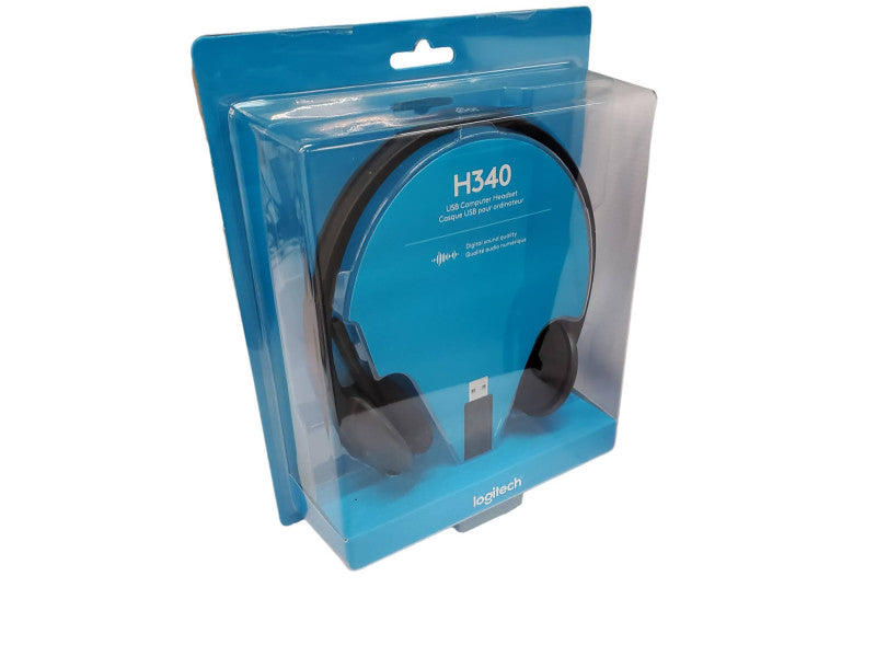Logitech H340 USB Computer Headset with Noise Cancelling Microphone Q