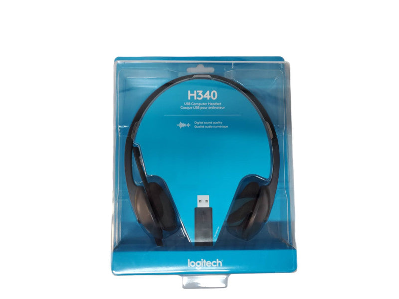 Logitech H340 USB Computer Headset with Noise Cancelling Microphone Q