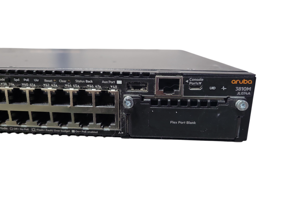 HPE Aruba 3810M JL074A, 48-Port Gigabit PoE+ 1-Slot Switch, 2x PSU