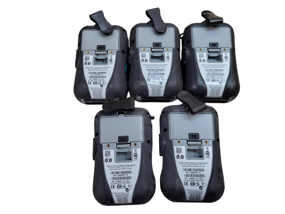 Zebra RW220 bluetooth Thermal Printer R2D-0UBA000N-00 w/ battery No AC