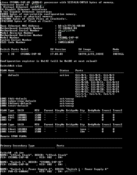 Cisco C9200L-24P-4X-E V02 | 24-Port Gigabit PoE+ Switch 4x 10G SFP+ w/ 1x 600W