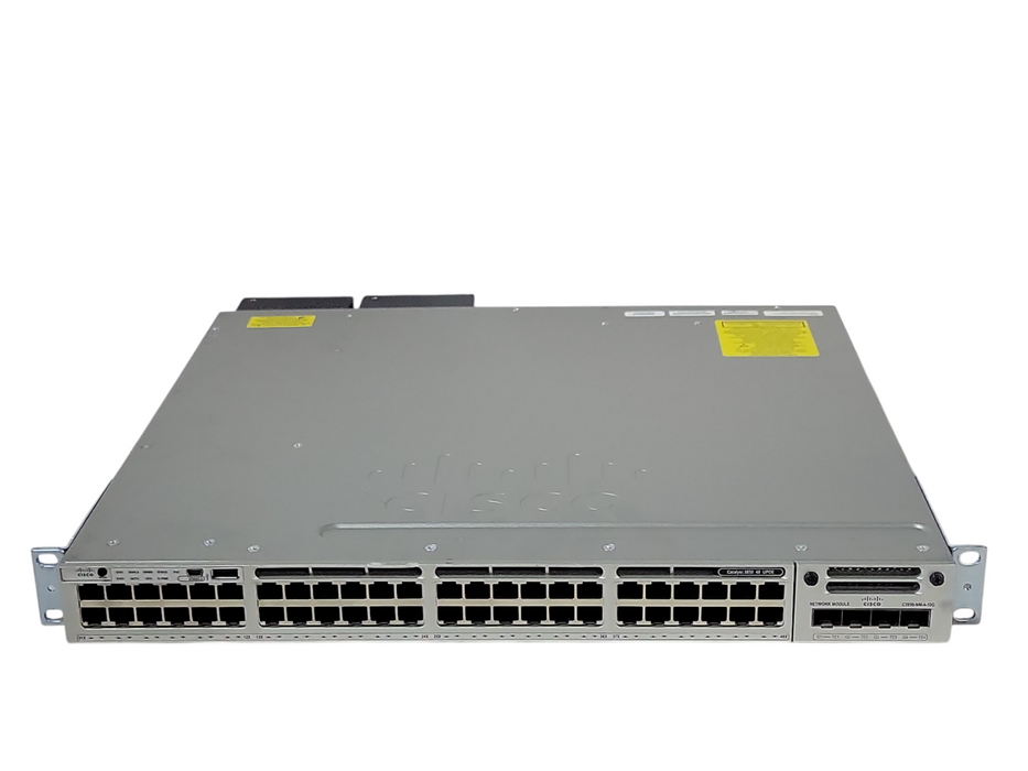 Cisco WS-C3850-48U-E 48 Port Gig UPOE Switch w/ C3850-NM-4-10G 2x PWR-C1-1100WAC