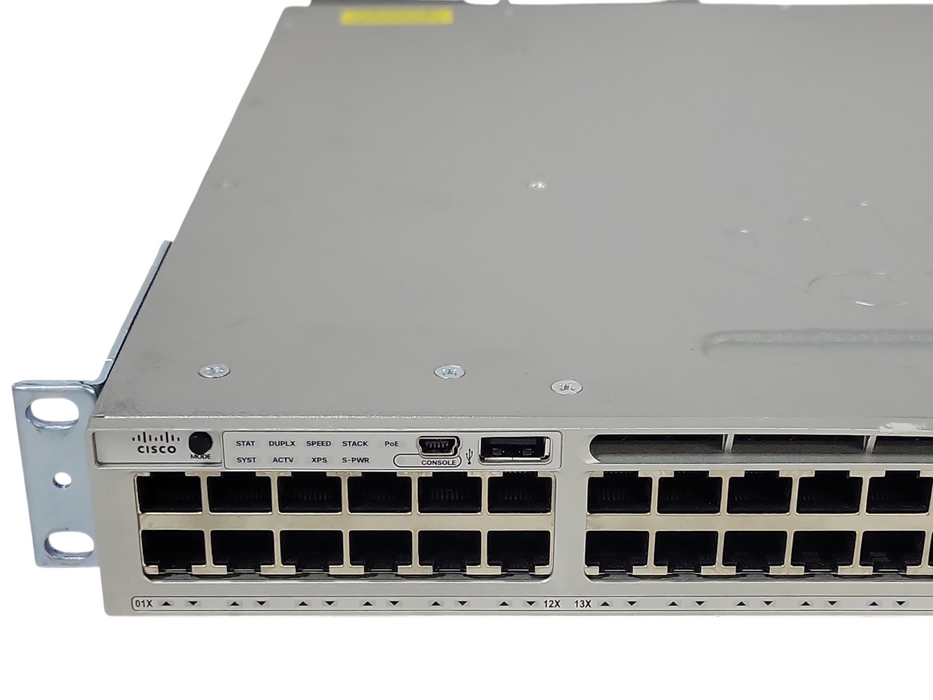 Cisco WS-C3850-48U-E 48 Port Gig UPOE Switch w/ C3850-NM-4-10G 2x PWR-C1-1100WAC