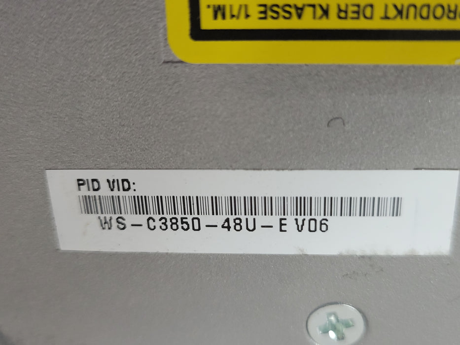 Cisco WS-C3850-48U-E 48 Port Gig UPOE Switch w/ C3850-NM-4-10G 2x PWR-C1-1100WAC