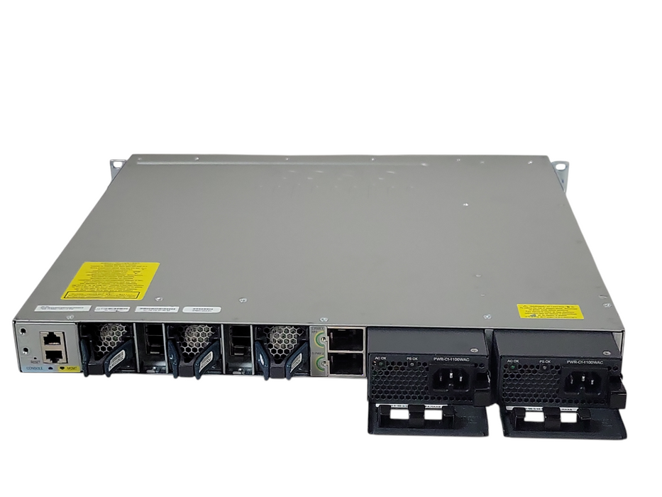 Cisco WS-C3850-48U-E 48 Port Gig UPOE Switch w/ C3850-NM-4-10G 2x PWR-C1-1100WAC