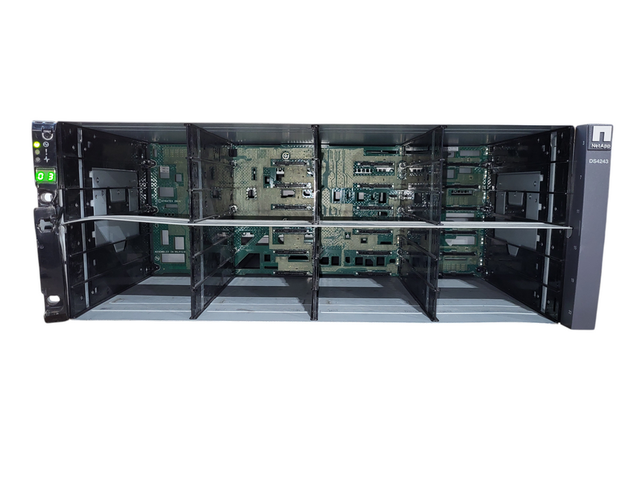 NetApp 4U NAJ-0801 DS4243 Storage Array w/ 24 Trays 3.5" 4x PSU 2x IOM6