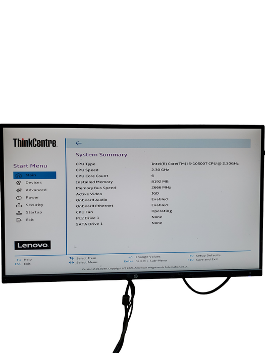 Lenovo ThinkCentre M70q Tiny Intel i5-10500T 2.30GHz 8GB RAM NO-HDD/SSD