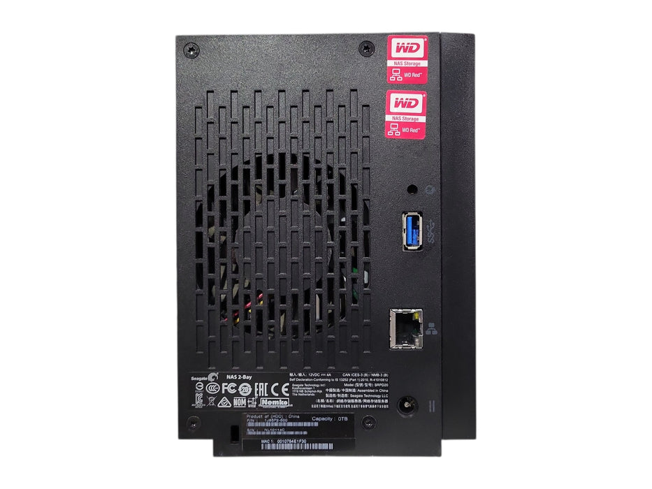 Seagate 2-Bay NAS Model: SRPD20, 2x Caddies, No HDD & Power Adapter