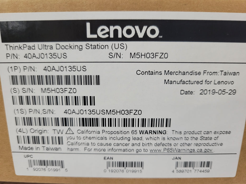 New Lenovo ThinkPad Ultra Docking Station 40AJ0135US