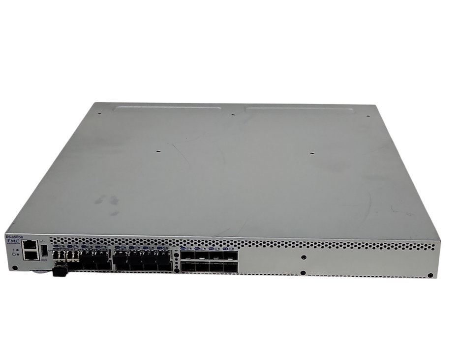 Brocade EMC2 DS-6505B EM-6505-12-8G-0R 12x active ports, 2x PSU, with 10x SFPs