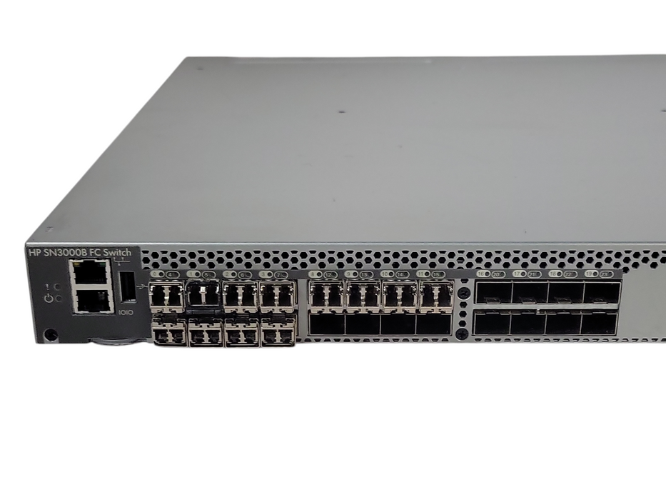HP SN3000B 16GB 24/12 FC Switch HP-6505-12-0R QW937A 12-Port Active w/ 12x SFPs