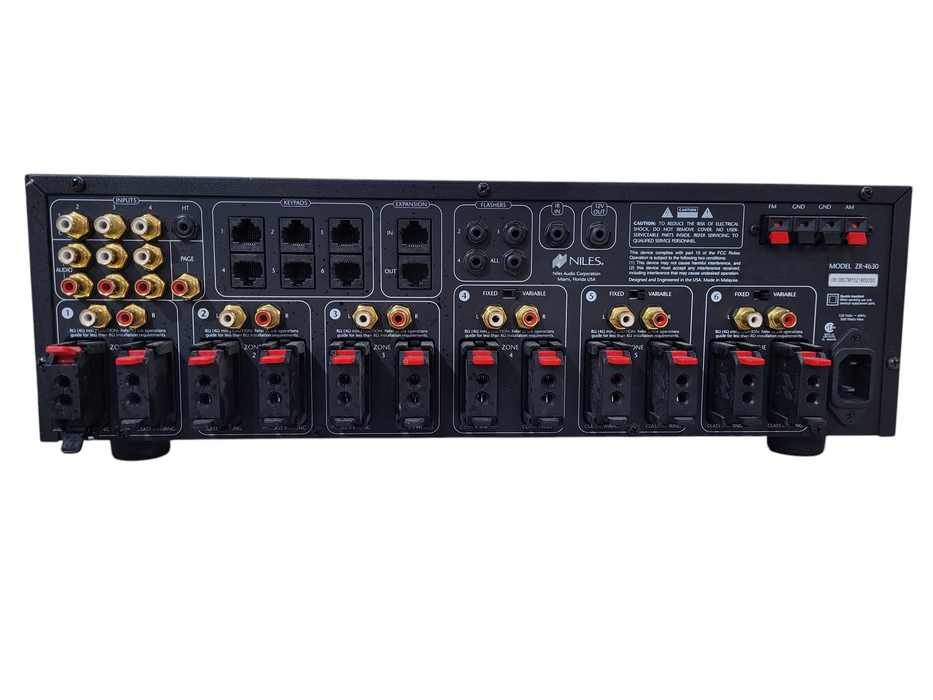 Niles ZR-4630 4-SRC/6-Room 360W Multizone Power Amplifier/AM-FM Receiver