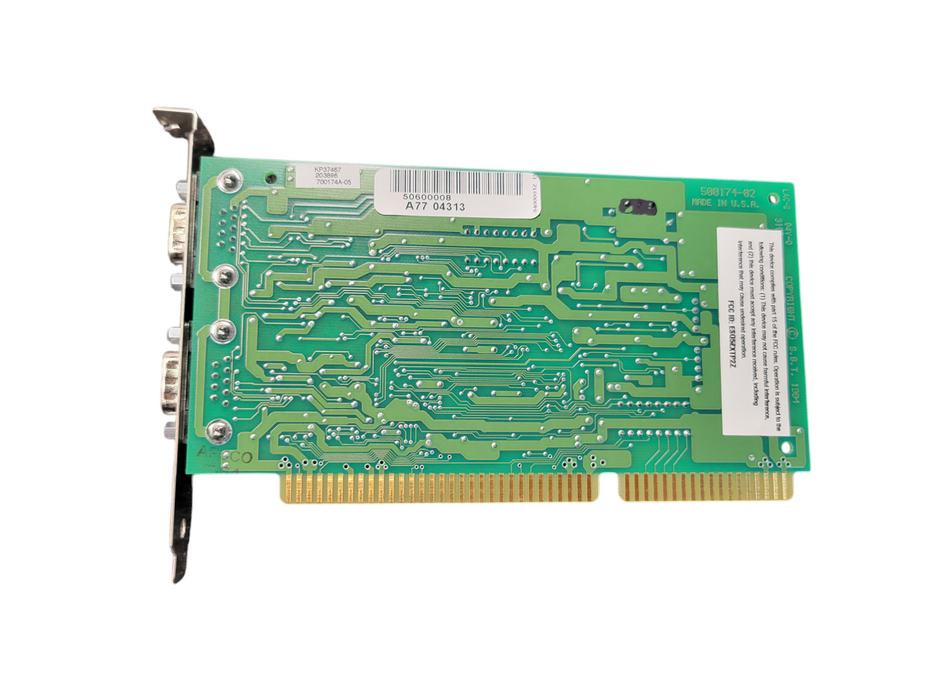 SGT 500174-02 Dual Port Serial ISA Card RS-232 COM Port Expansion PC Vintage