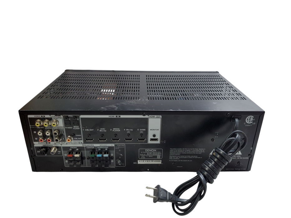 Denon AVR-S500BT AV Surround Receiver - No Remote