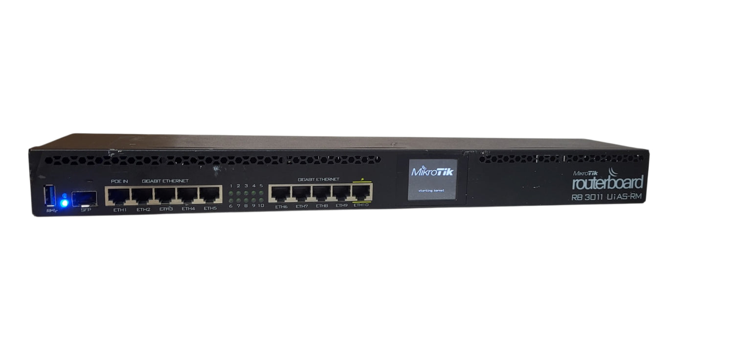 MikroTik RB3011UiAS-RM Router 10-Port Gigabit SFP