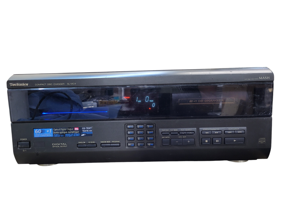 Technics SL-MC4 60+1 CD Changer Player – MASH DAC – Tested –Works, No Remote
