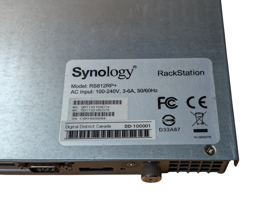 Synology RackStation RS812RP+ 4 bay 1U NAS Please READ