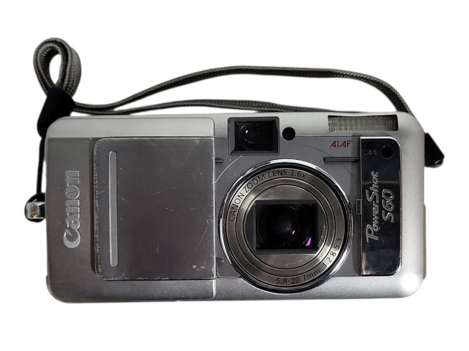 Canon PowerShot S60 5.0MP Digital Camera, No Battery, READ