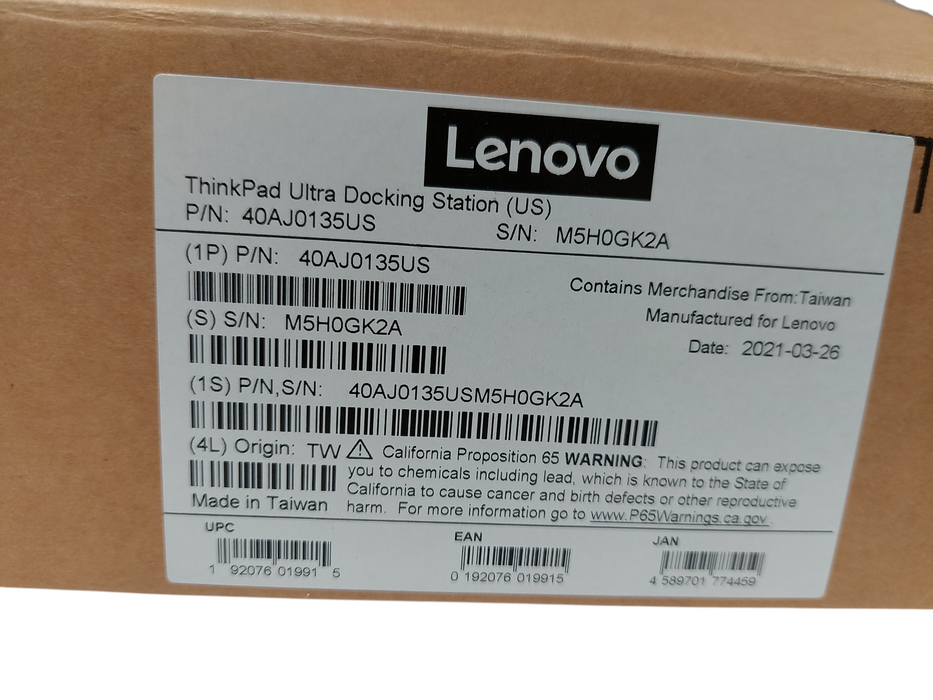 Lenovo ThinkPad Ultra Docking Station PN: 40AJ0135US