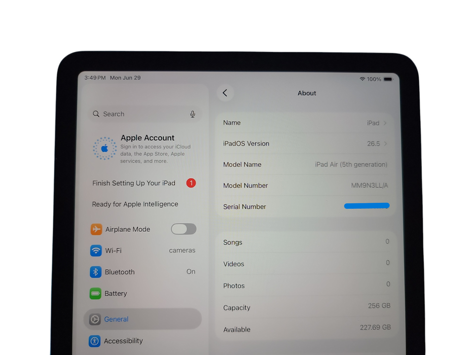 Apple iPad Air 5th Gen - 256GB - Blue [A2588]