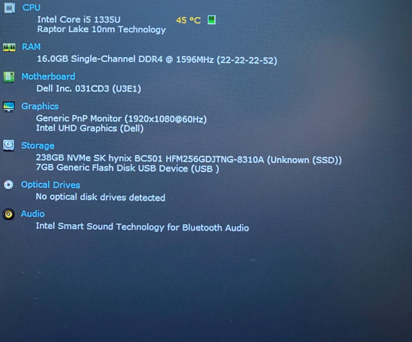 Dell Latitude 5540 Intel core i5-1335U 1.30GHz 16GB RAM 256GB SSD