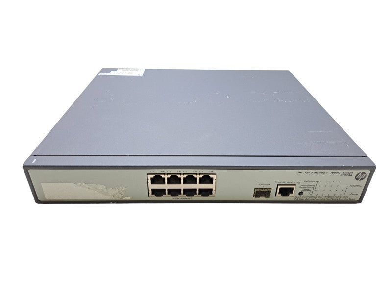 HP 1910-8G-PoE+ JG349A | 8-Port Gigabit PoE+ 65W Network Switch | 1x SFP