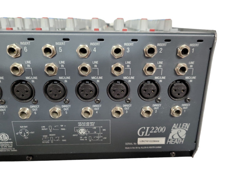 Allen & Heath GL2200 24-Channel Analog Mixing Console !