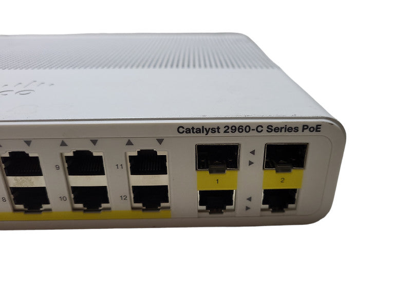 Cisco Catalyst 2960-C WS-C2960C-12PC-L Silent 12 port PoE Switch Q$