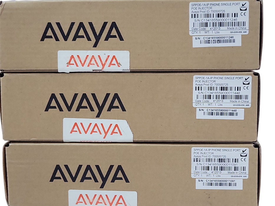 Lot of 3x Open-Box Avaya SPPOE-1A-IP PHONE Single port PoE Injectors 700500725