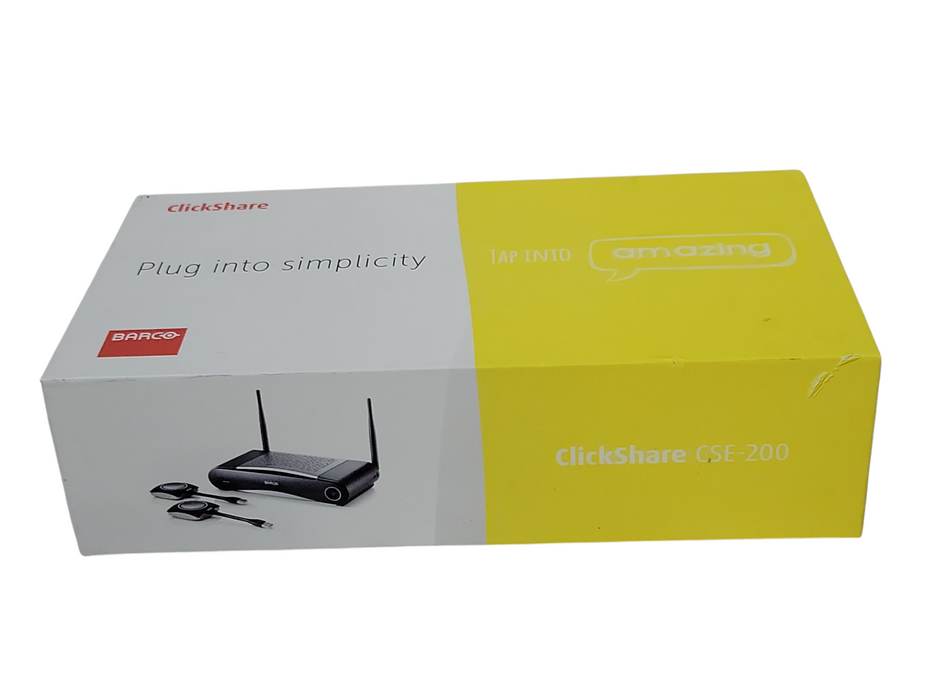 barco clickshare cse-200 with power adapter and 2x Antennas, no buttons