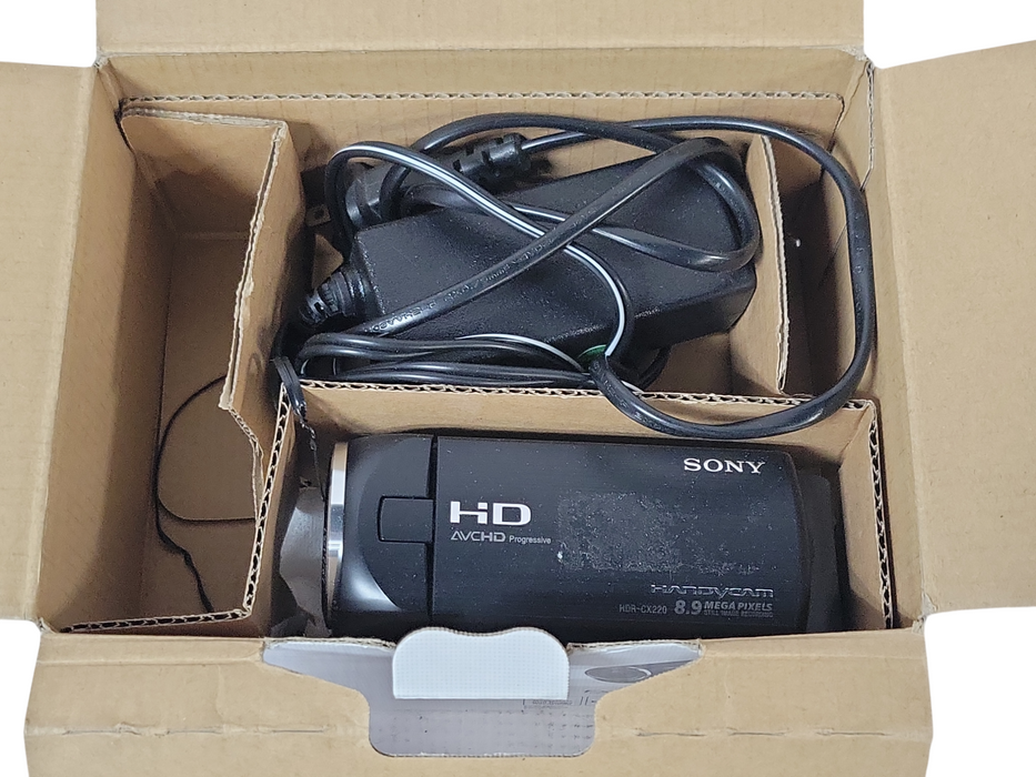 Sony HDR-CX220 Handycam Video Camcorder HD 32x Zoom, No SD Card w/ Power adapter