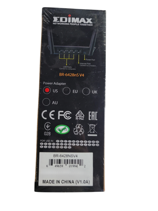 EDIMAX BR-6428nS V4 5-in-1 N300 Wi-Fi Router, Access Point, Range Extender