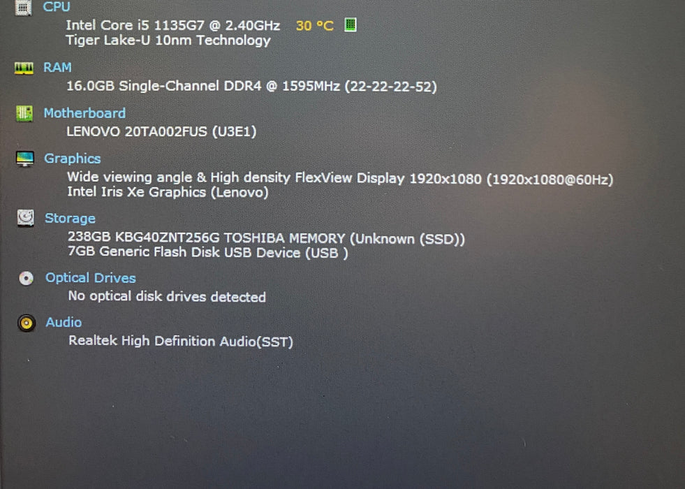 Lenovo ThinkPad E14 Gen 2 Intel Core i5-1135G7 2.40GHz 16GB RAM 256GB SSD READ!
