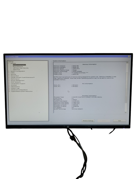 Dell OptiPlex 3080 Micro PC i5-10500T 2.3GHz 8GB RAM  NO-HDD/SSD