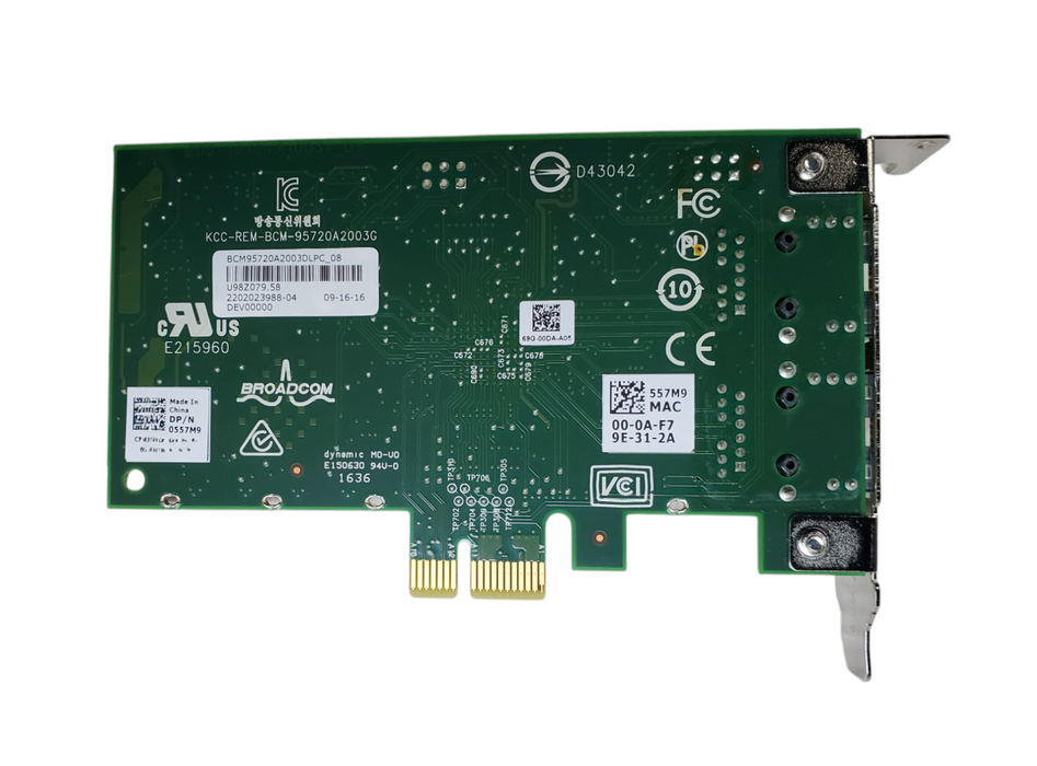 Dell 0557M9 Broadcom 5720 1GB 2-Port Ethernet Network Adapter