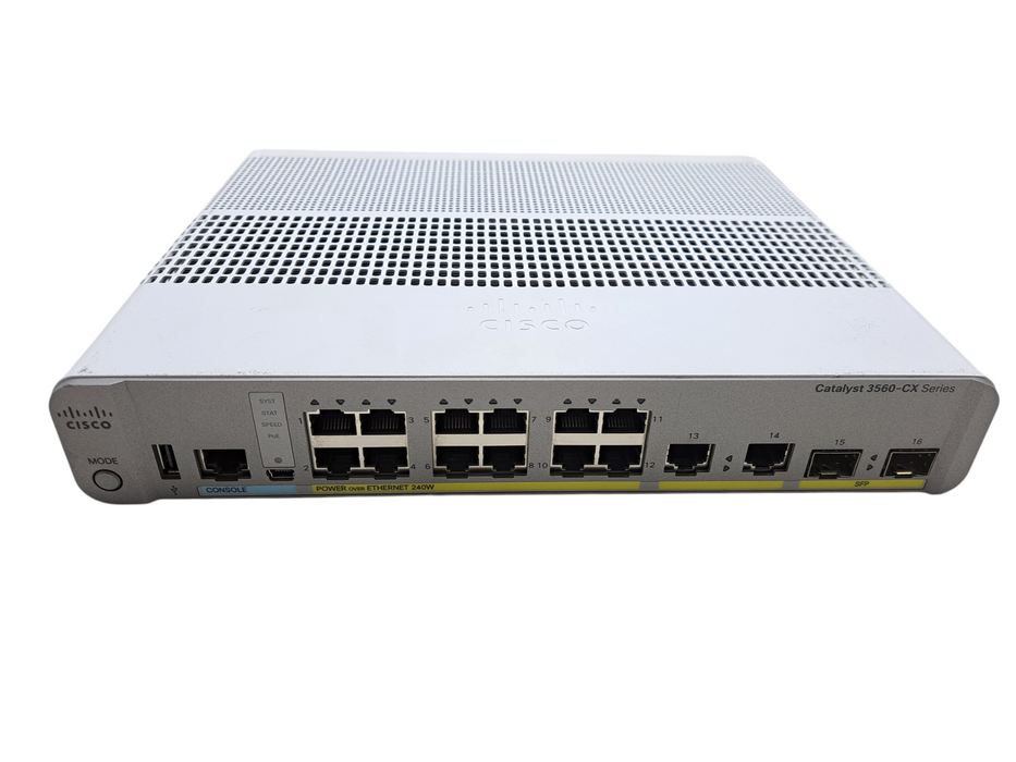Cisco WS-C3560CX-12PC-S V03 | 12-Port Gigabit PoE+ 240W Silent Switch