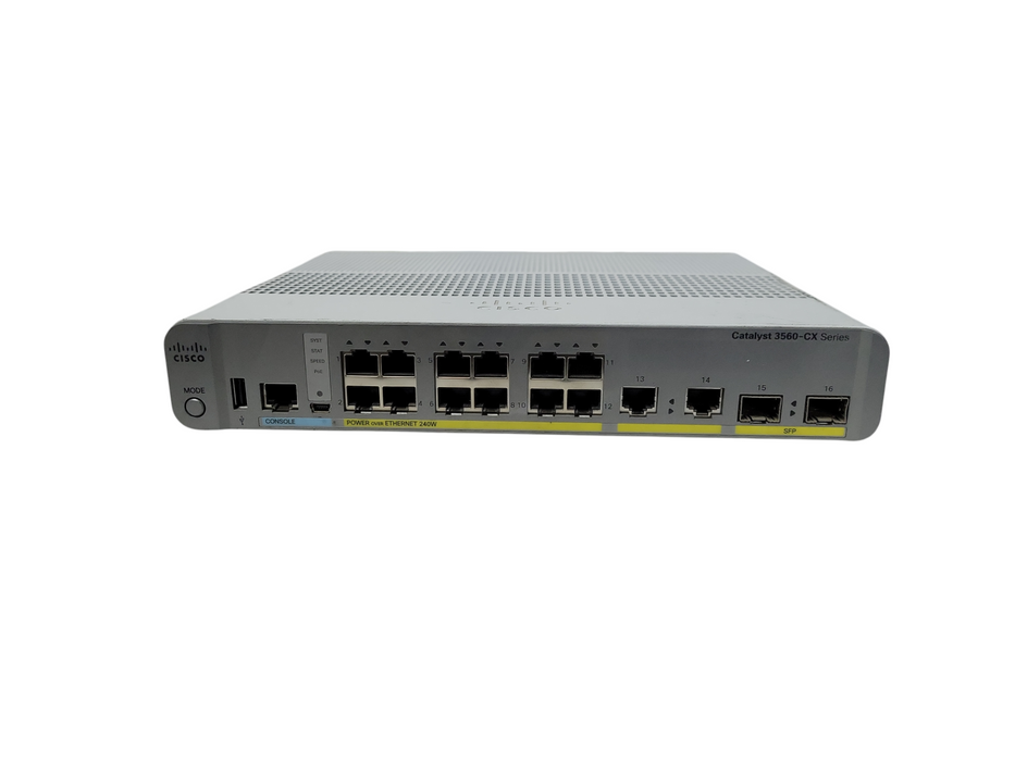 Cisco WS-C3560CX-12PC-S V03 | 12-Port Gigabit PoE+ 240W Silent Switch